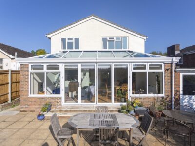 A beautiful orangery with a glass roof