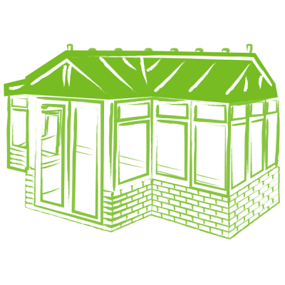 [city] T-Shape Conservatory Solid Roof